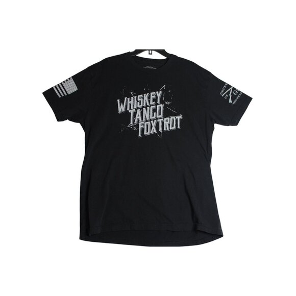Grunt Style Whiskey Tango Foxtrot WTF Black Tee Shirt Mens XXL 2XL - Picture 1 of 4